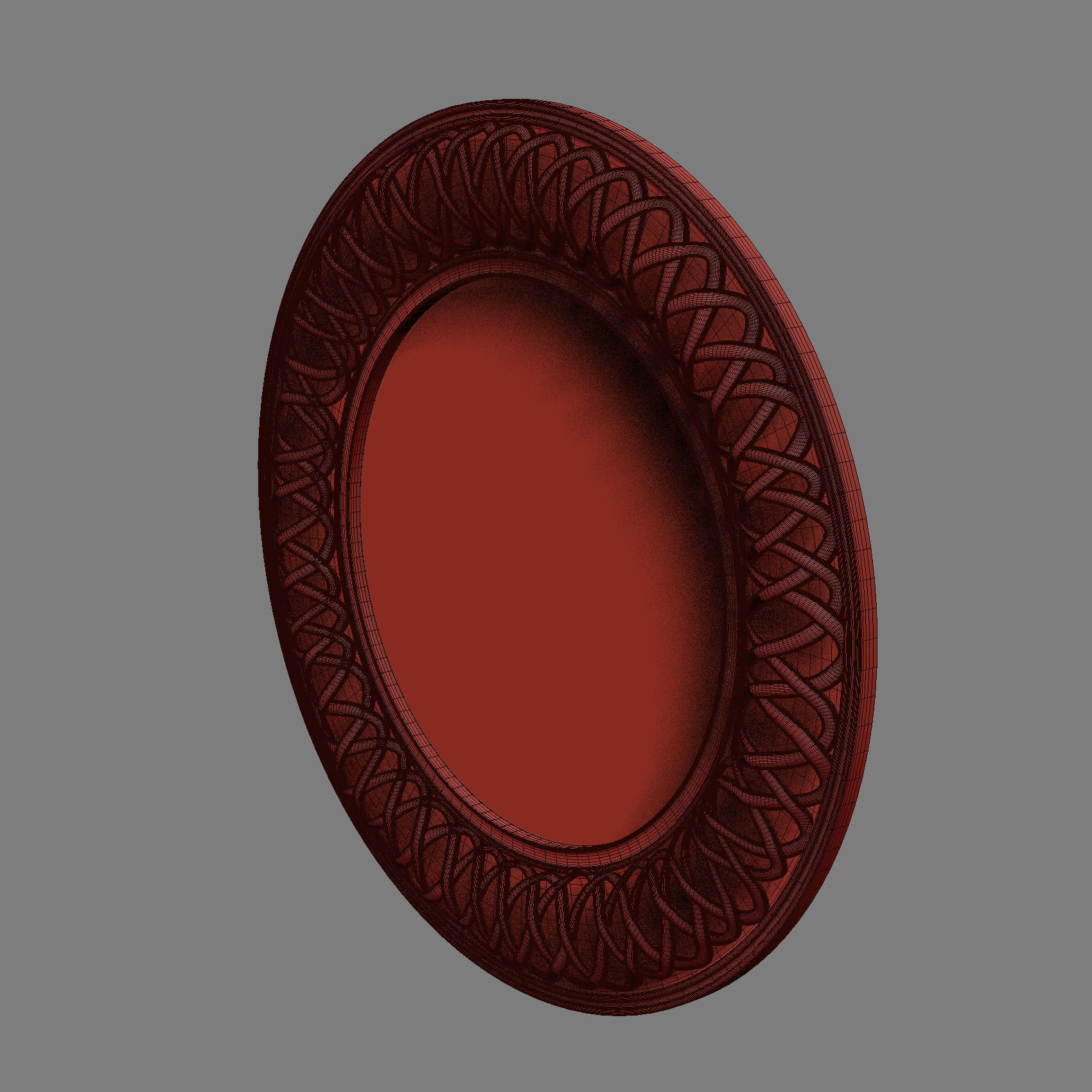 Oval Mirror 3D model_6