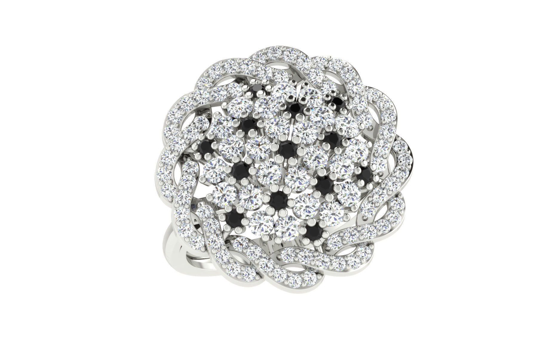 50 Bulk cocktail antique women ring 3dm stl print 3D print model_7