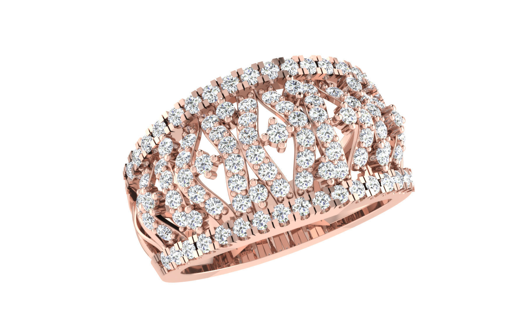 50 Bulk cocktail antique women ring 3dm stl print 3D print model_10