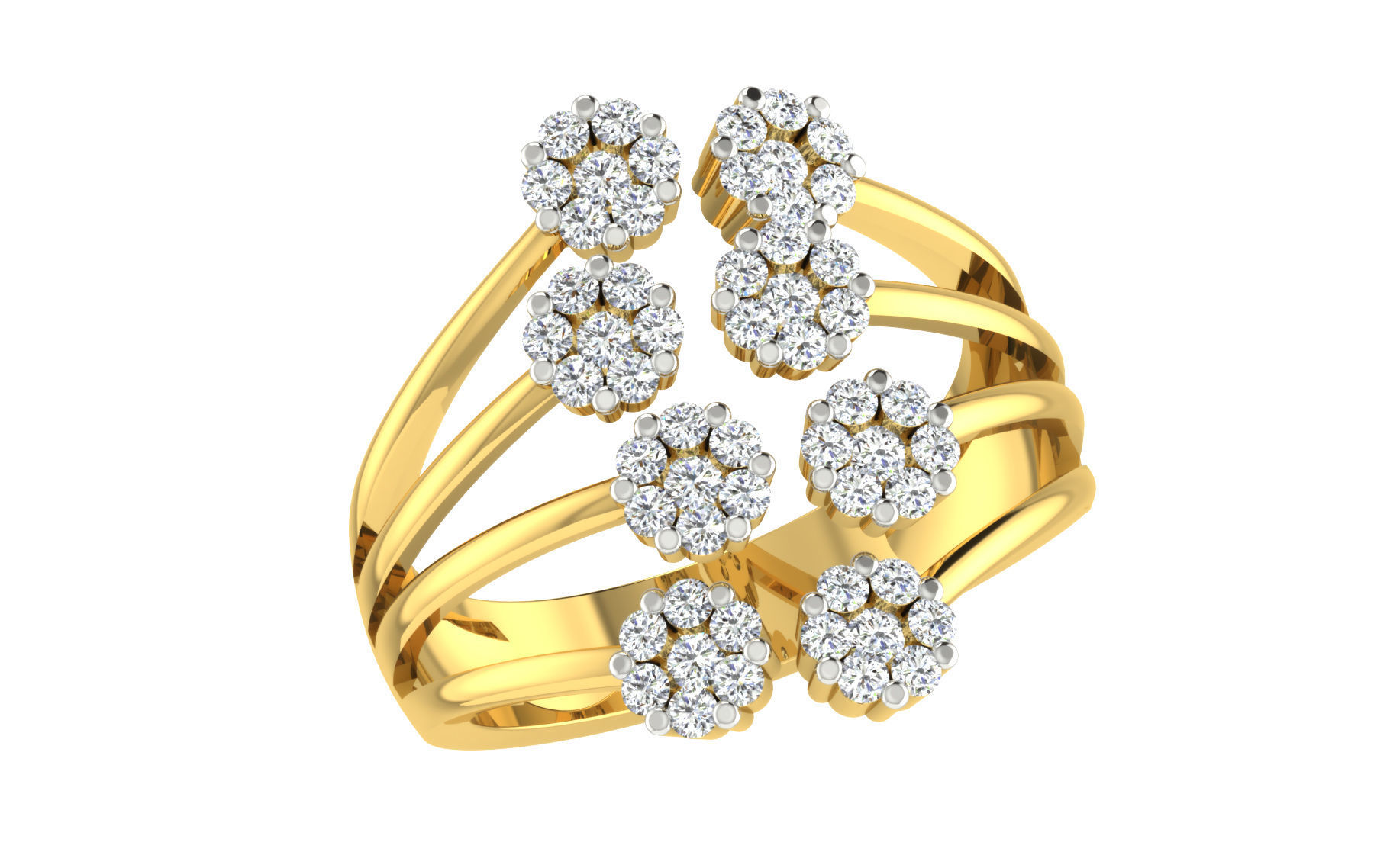 50 Bulk cocktail antique women ring 3dm stl print 3D print model_8