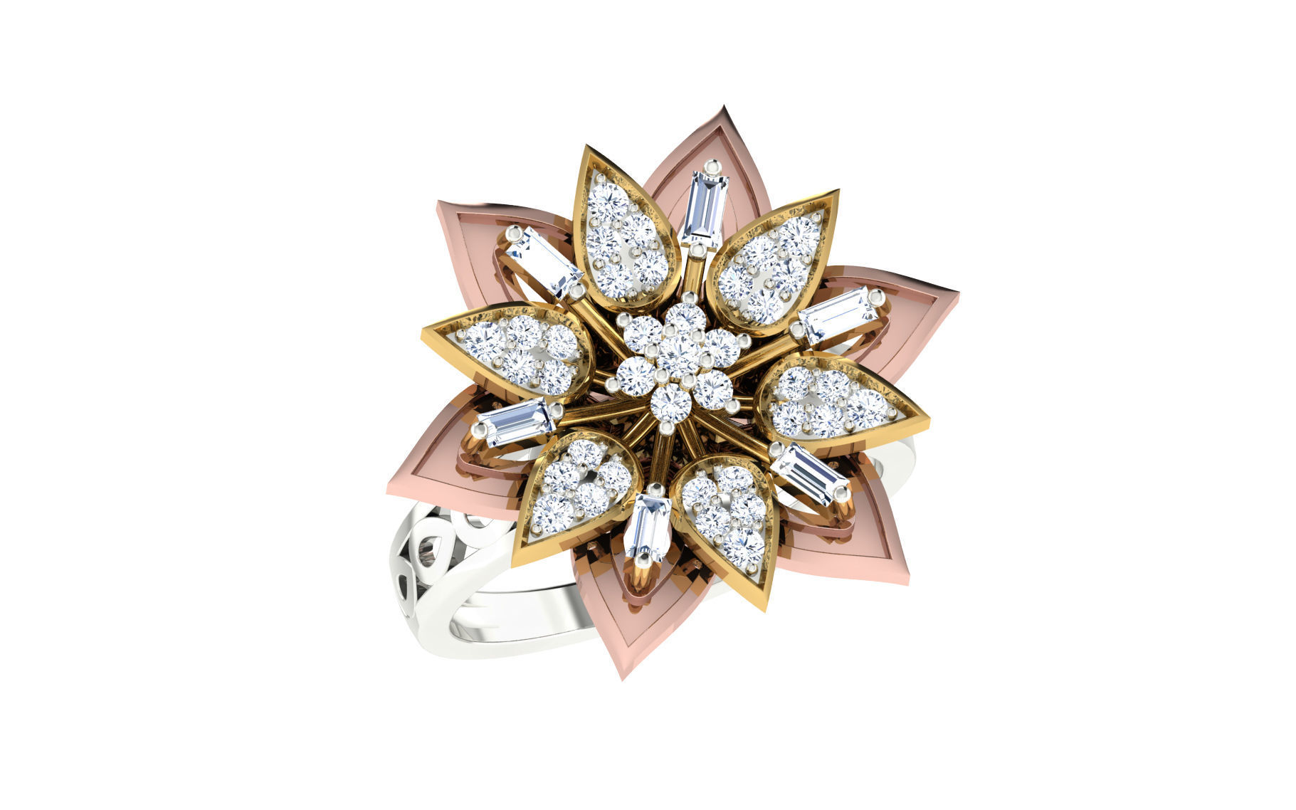 50 Bulk cocktail antique women ring 3dm stl print 3D print model_40