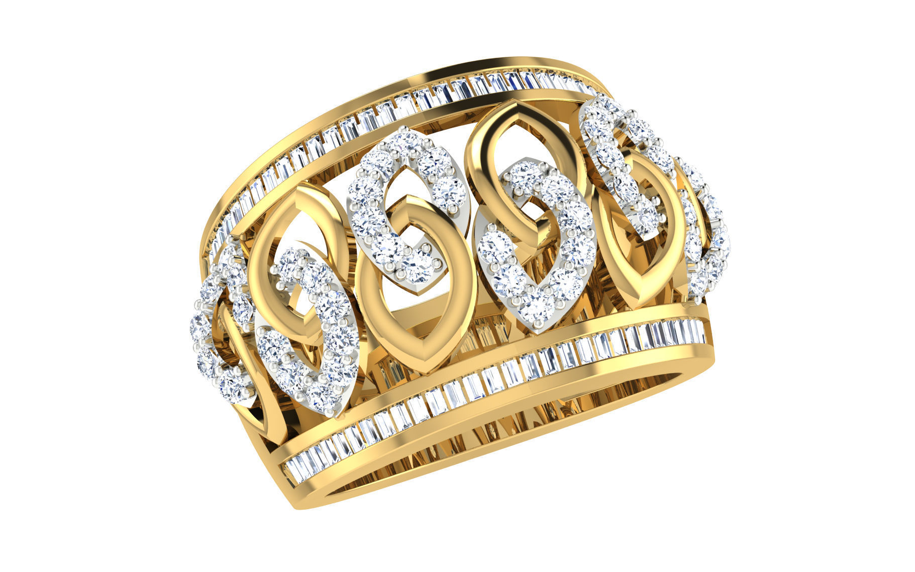 50 Bulk cocktail antique women ring 3dm stl print 3D print model_26