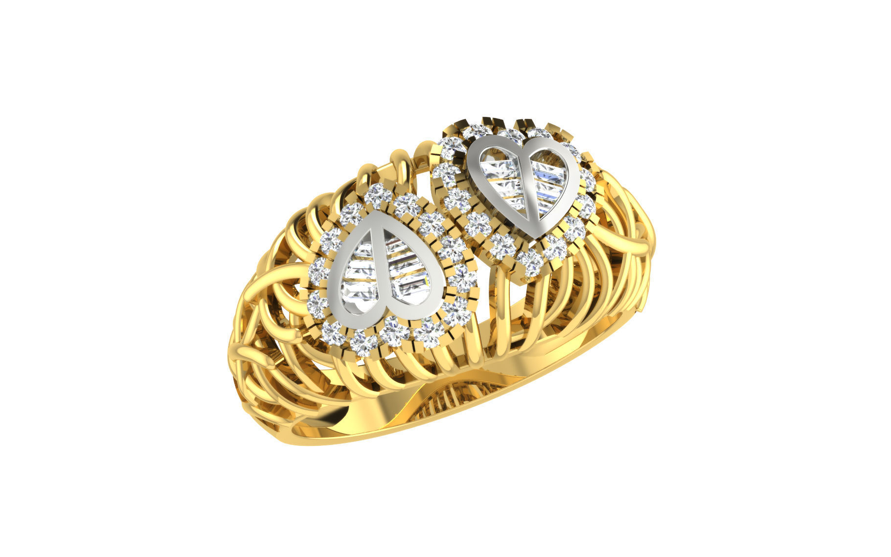 50 Bulk cocktail antique women ring 3dm stl print 3D print model_23