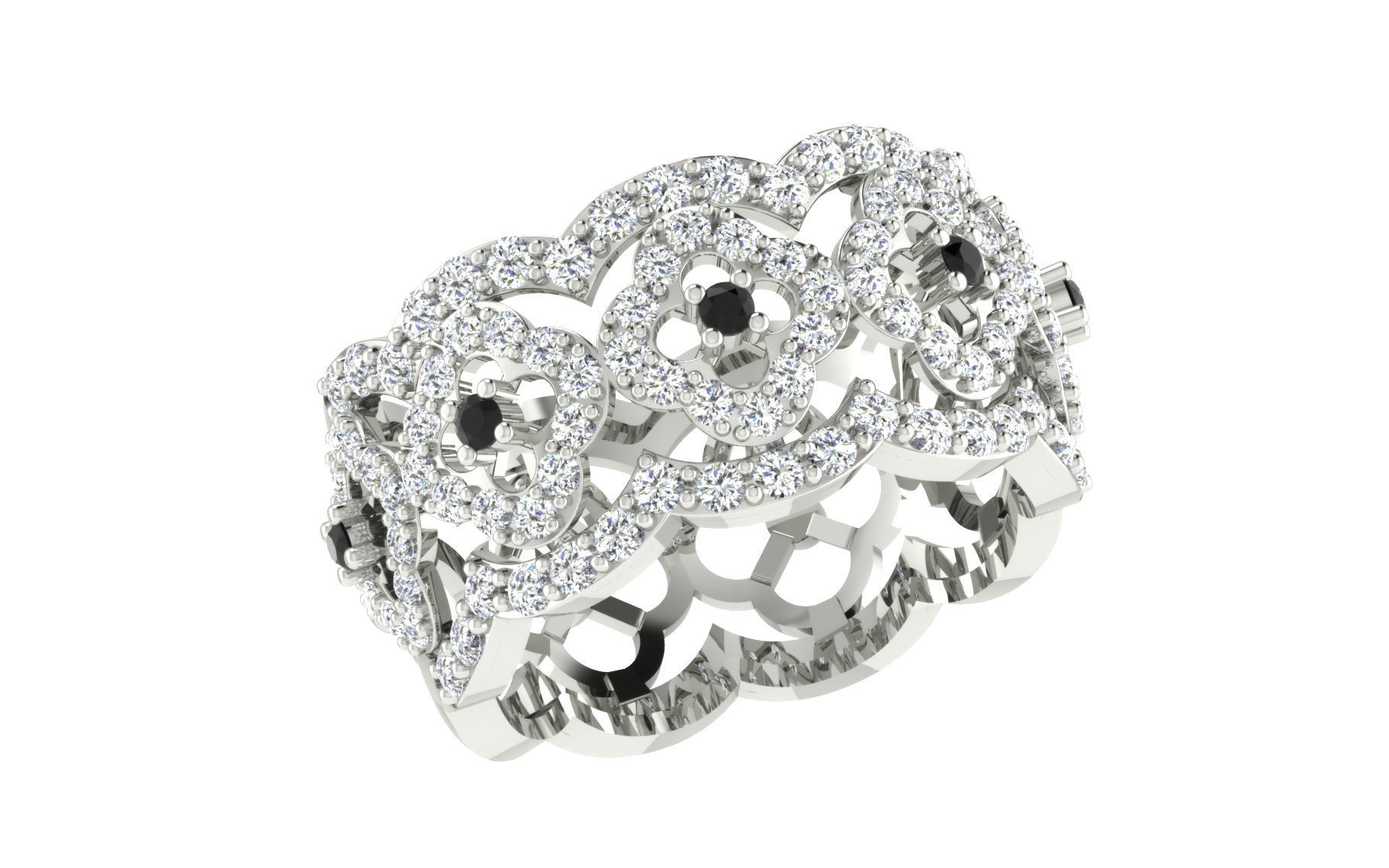 50 Bulk cocktail antique women ring 3dm stl print 3D print model_4