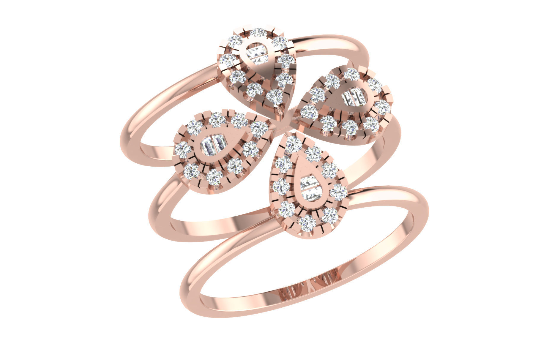 50 Bulk cocktail antique women ring 3dm stl print 3D print model_13