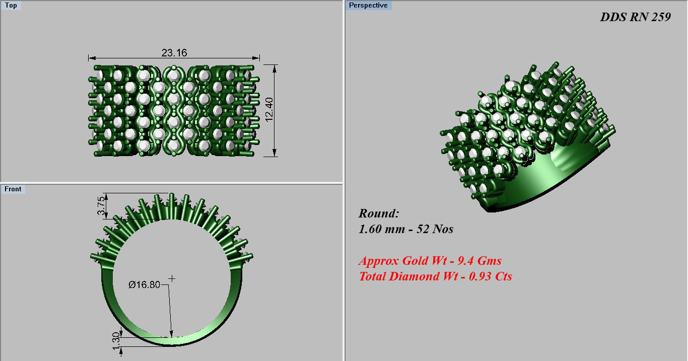 50 Bulk cocktail antique women ring 3dm stl print 3D print model_68