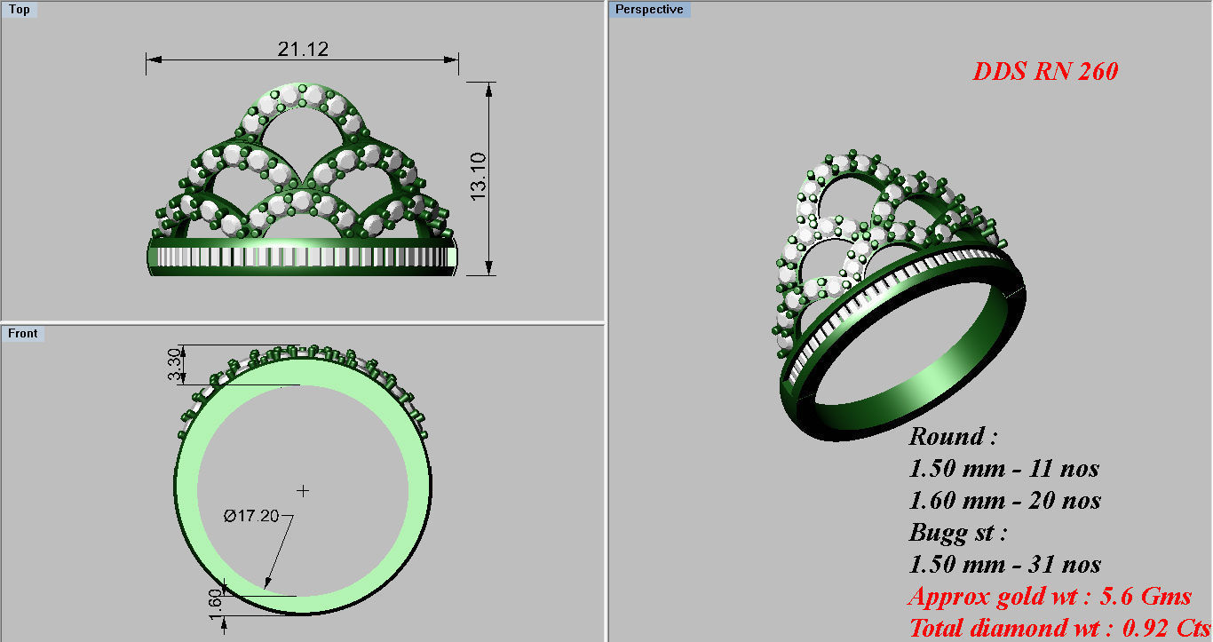 50 Bulk cocktail antique women ring 3dm stl print 3D print model_65