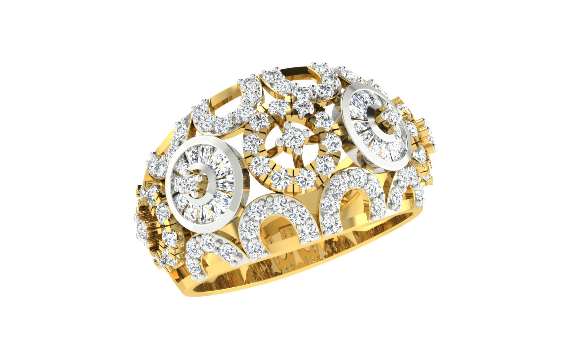 50 Bulk cocktail antique women ring 3dm stl print 3D print model_17