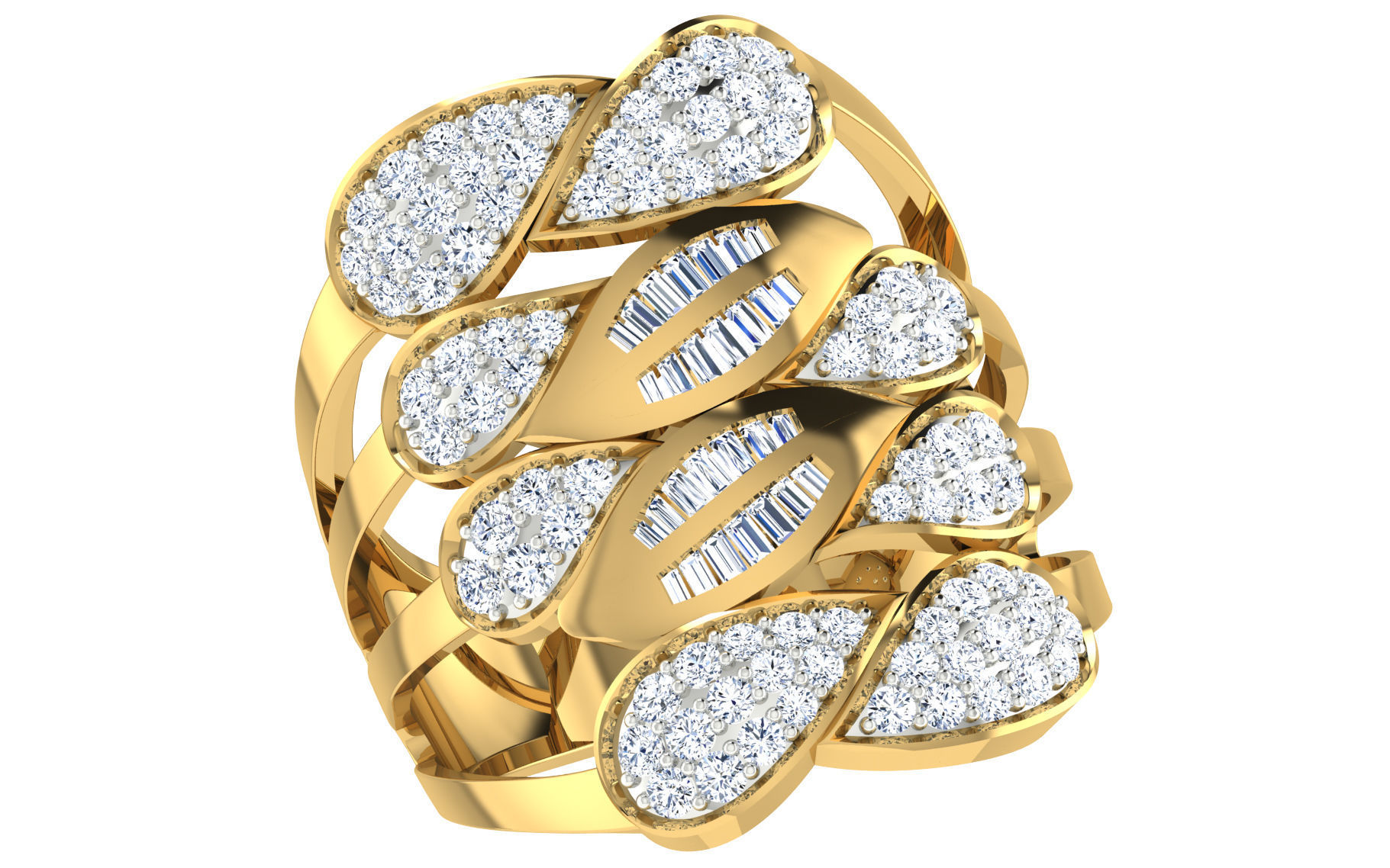 50 Bulk cocktail antique women ring 3dm stl print 3D print model_21