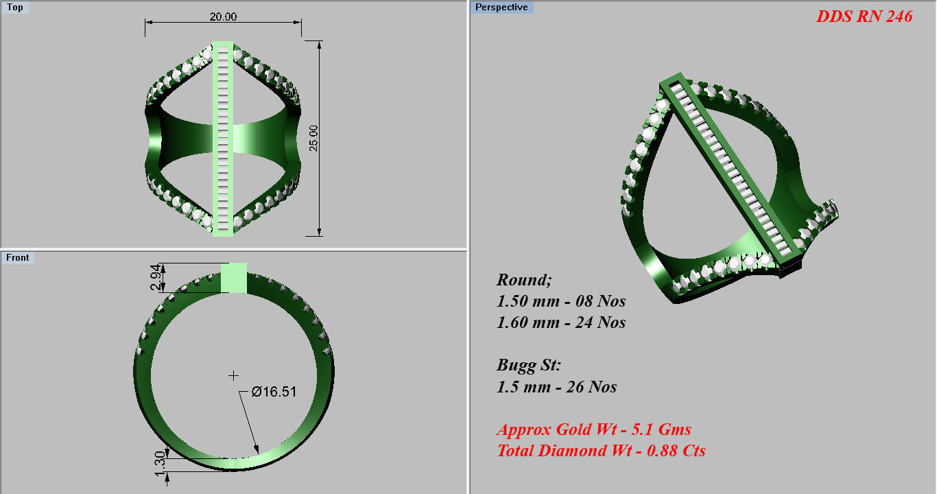 50 Bulk cocktail antique women ring 3dm stl print 3D print model_67