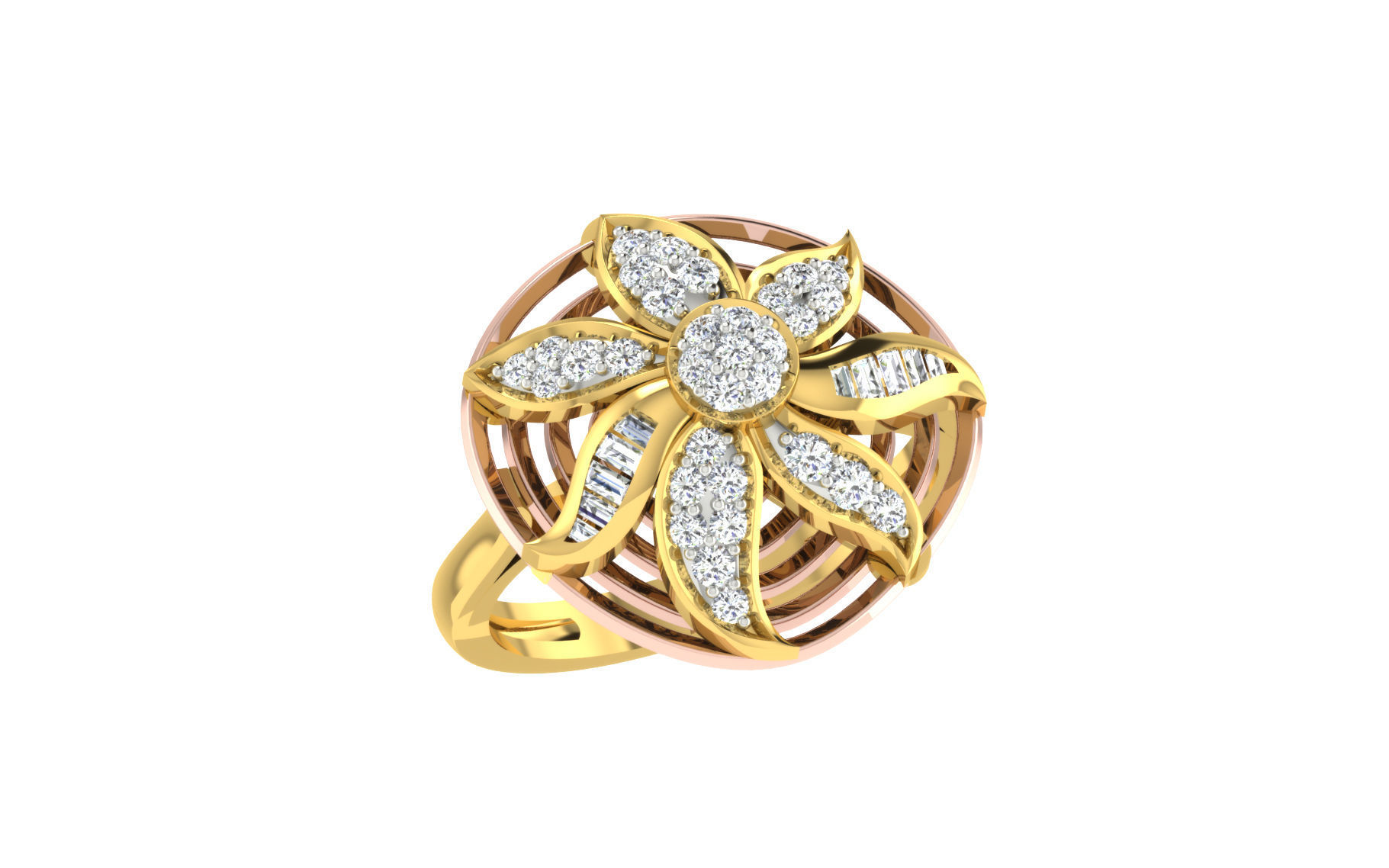 50 Bulk cocktail antique women ring 3dm stl print 3D print model_14