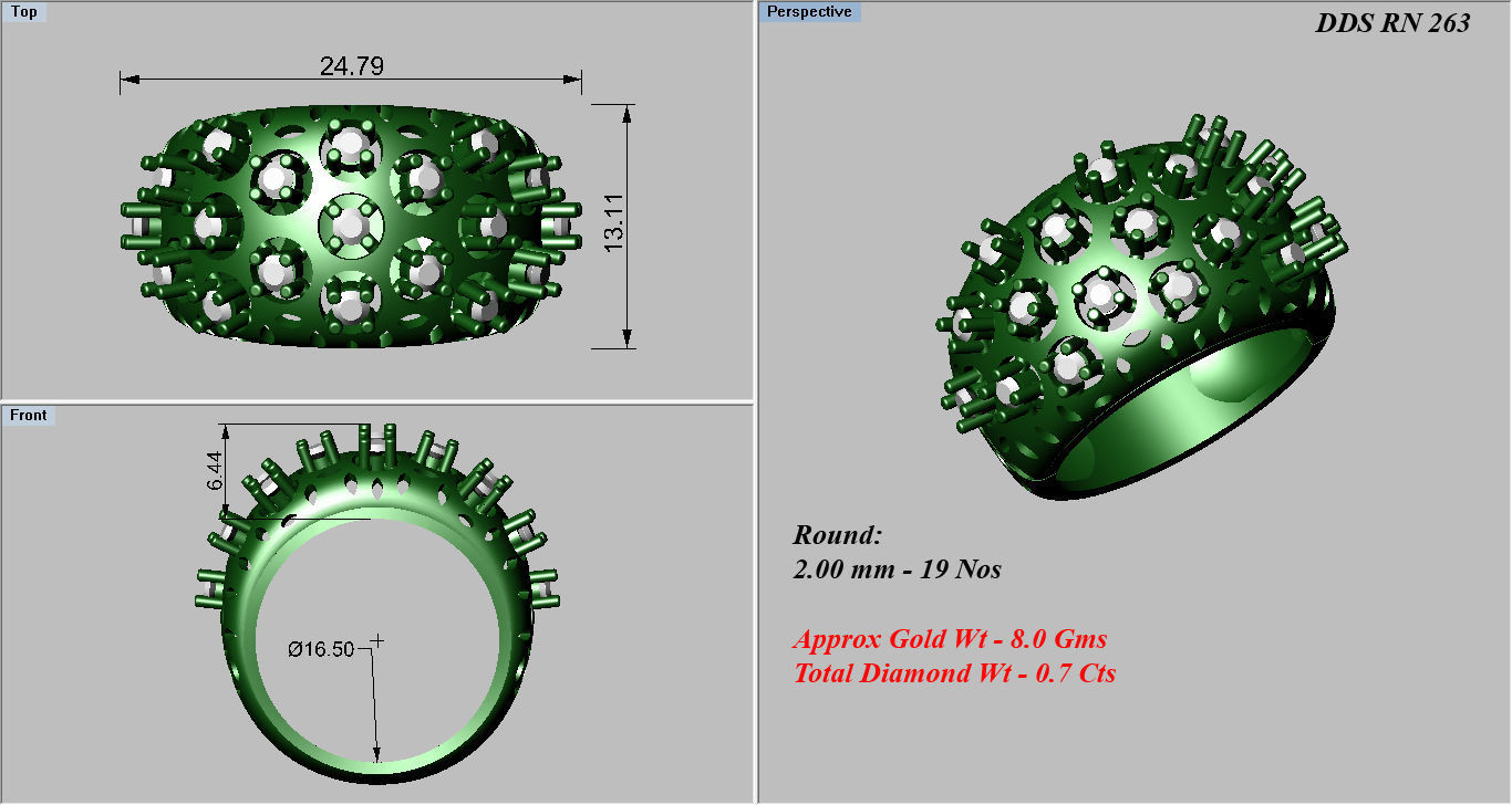 50 Bulk cocktail antique women ring 3dm stl print 3D print model_66