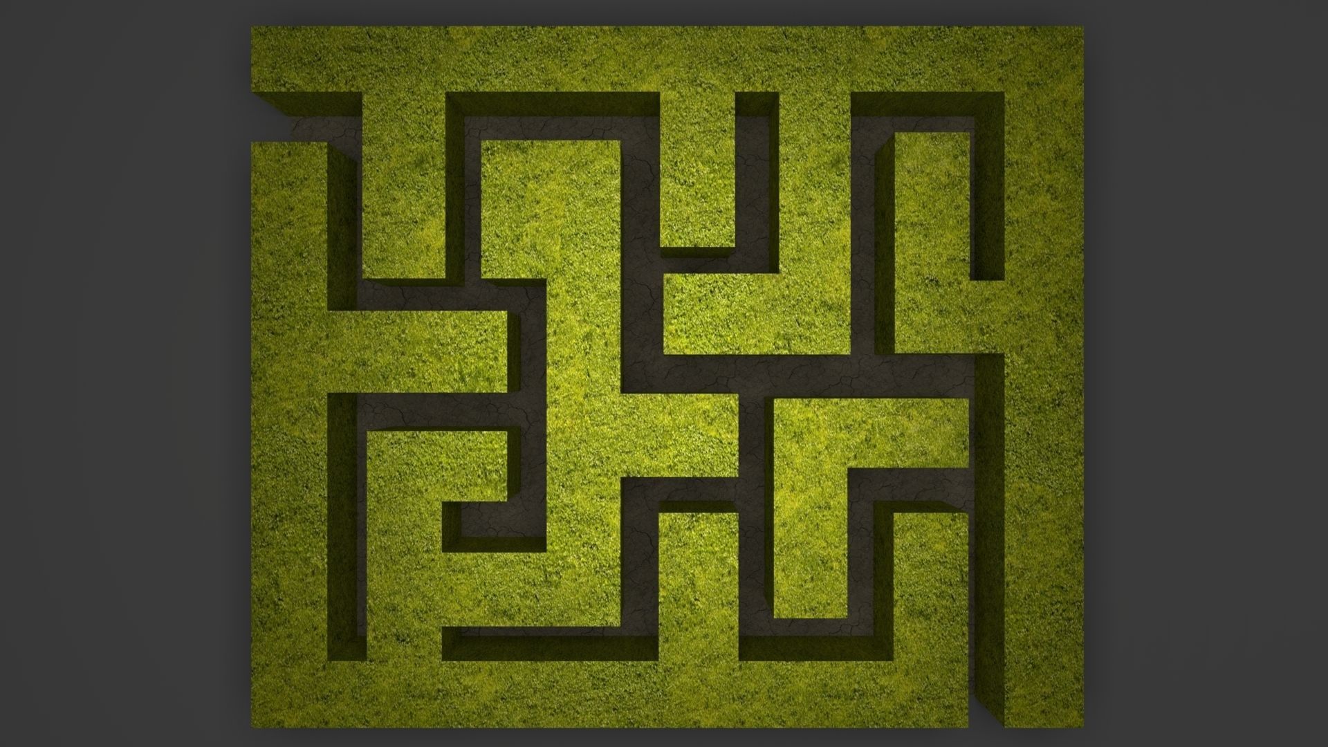 Maze Garden Low-Poly Low-poly 3D model_3