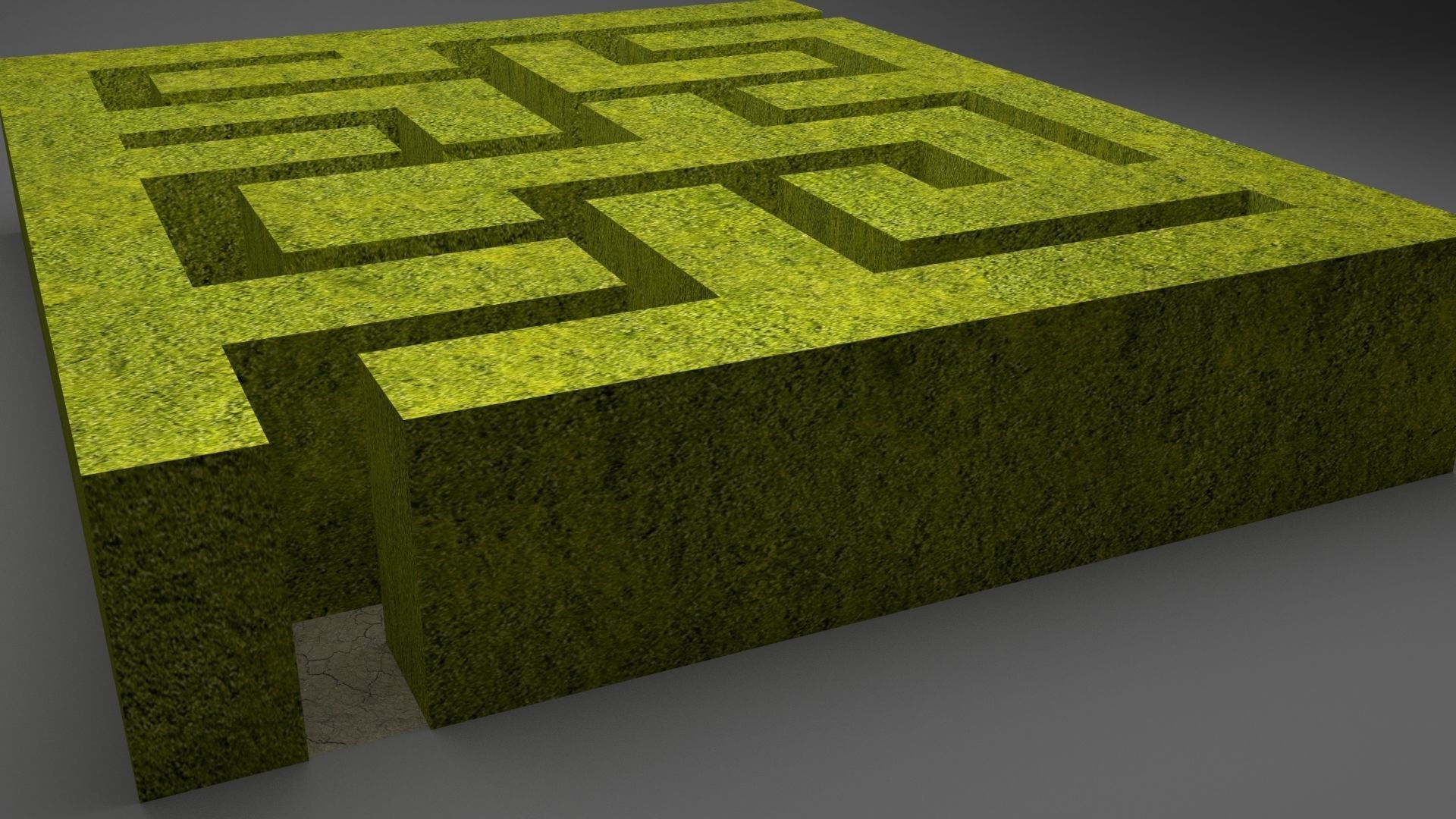 Maze Garden Low-Poly Low-poly 3D model_4