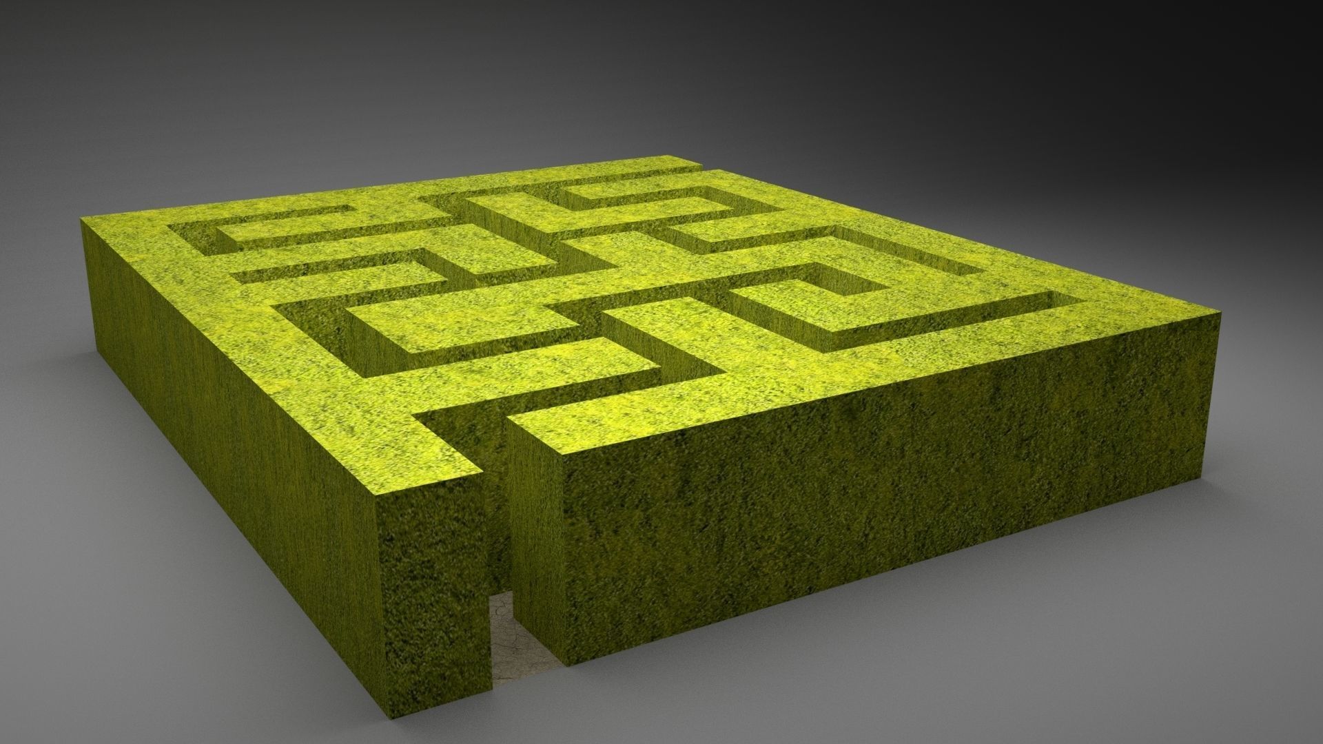 Maze Garden Low-Poly Low-poly 3D model_1