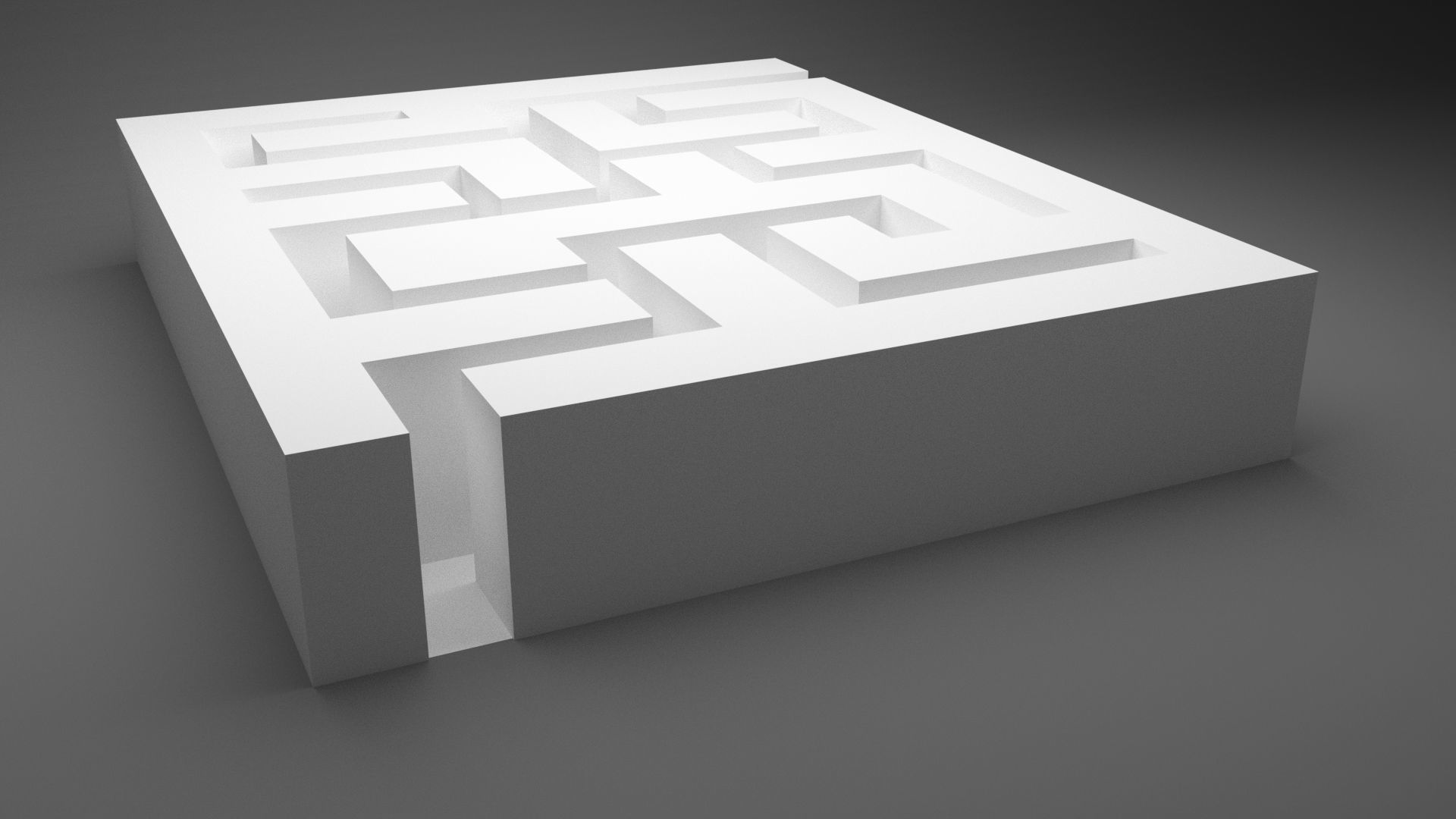 Maze Garden Low-Poly Low-poly 3D model_5