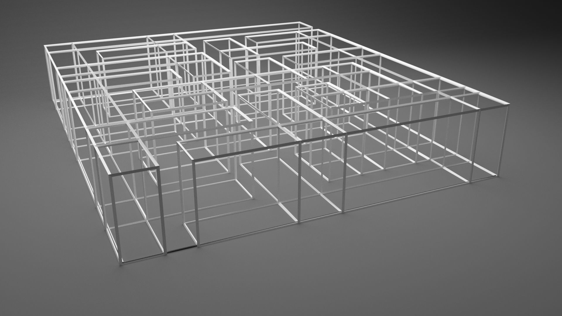 Maze Garden Low-Poly Low-poly 3D model_6