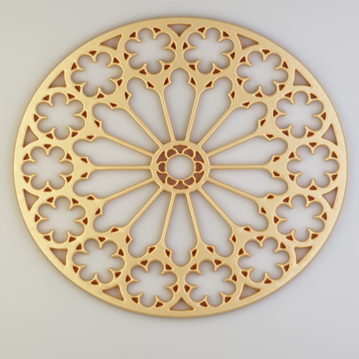 stained glass 14 pieces 3D model_2