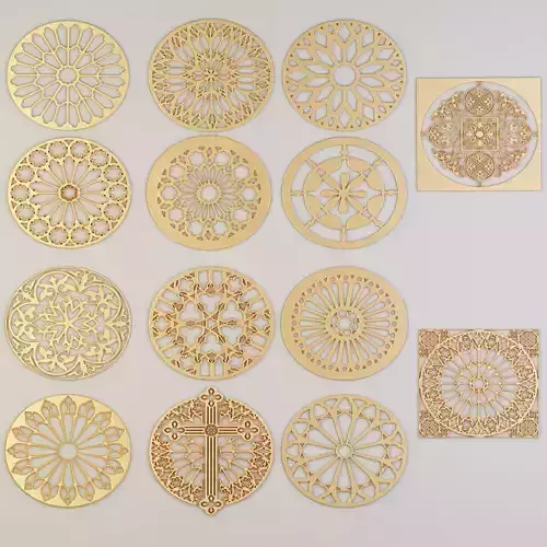 stained glass 14 pieces