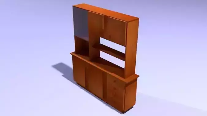 Hutch - Low poly wooden cabinet