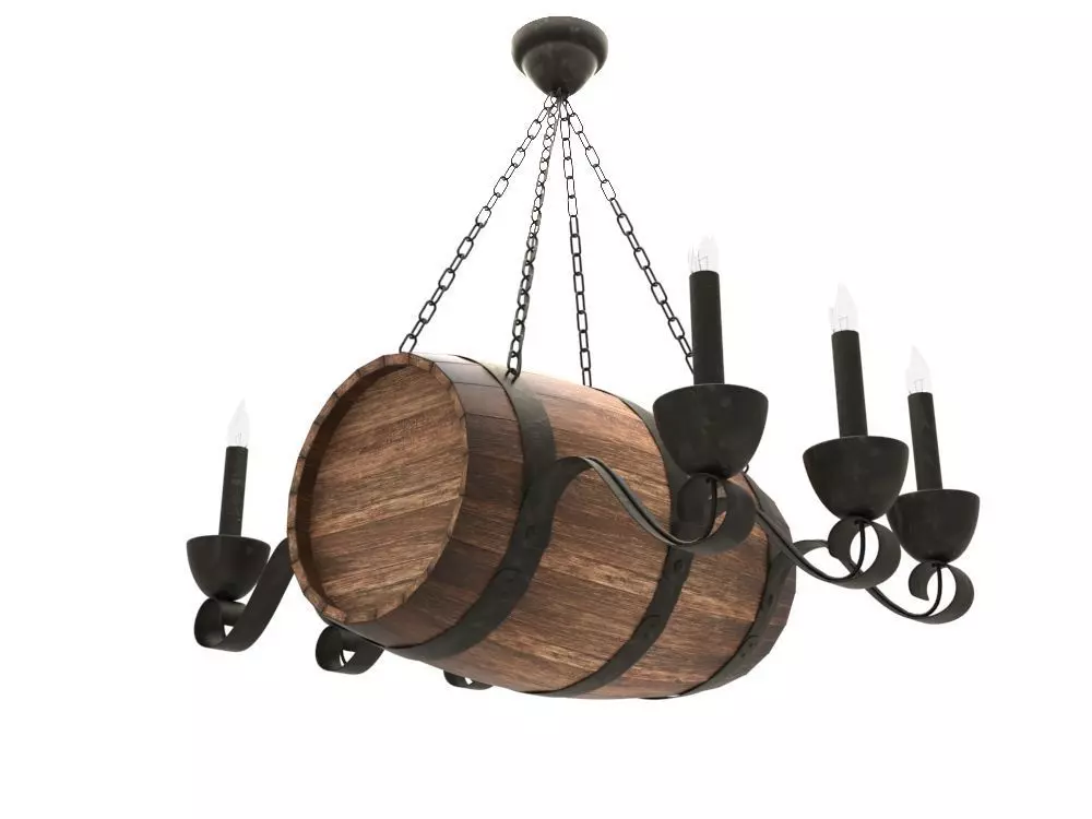 Barrel Lamp 3D  model 3D model_0