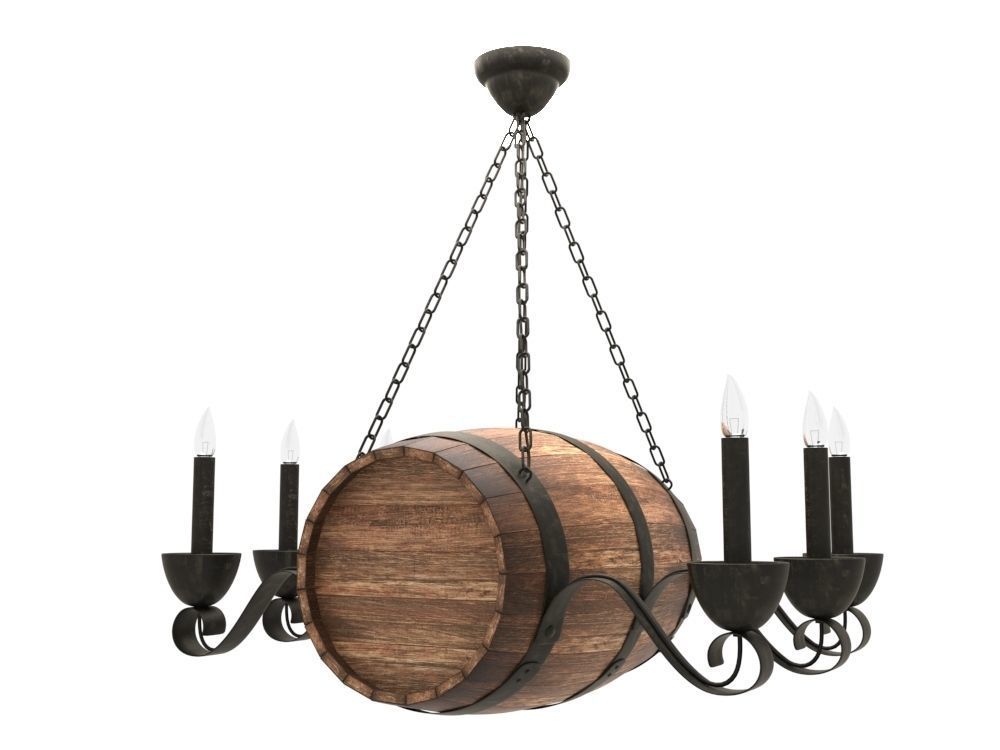 Barrel Lamp 3D  model 3D model_1