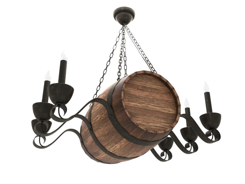 Barrel Lamp 3D  model 3D model_2