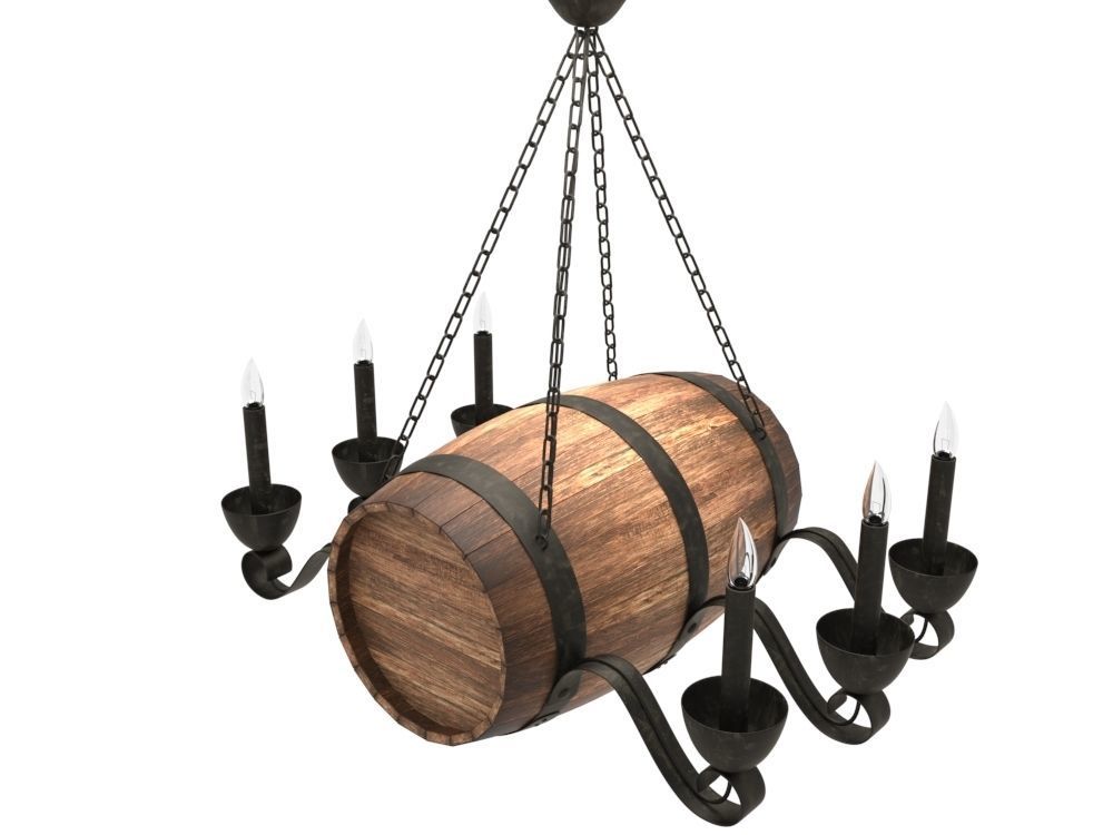 Barrel Lamp 3D  model 3D model_3