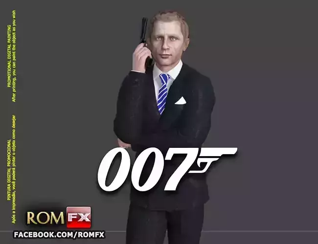007 James Bond Daniel Craig - Printable Figure 3D print model