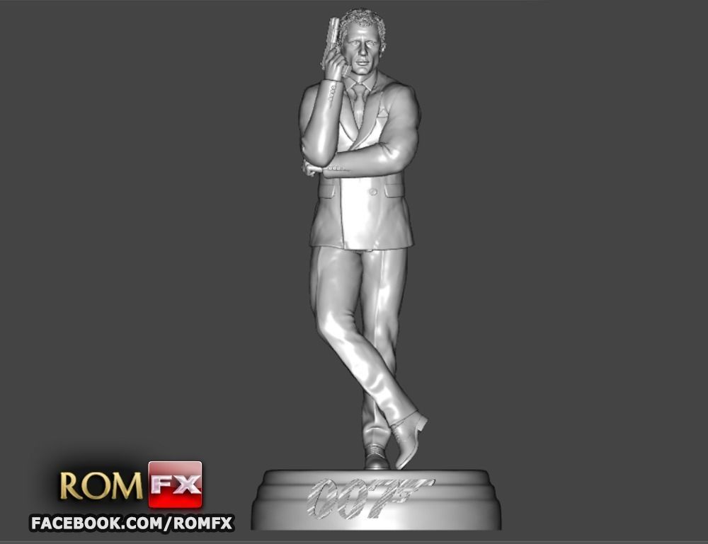 007 James Bond Daniel Craig - Printable Figure 3D print model_1