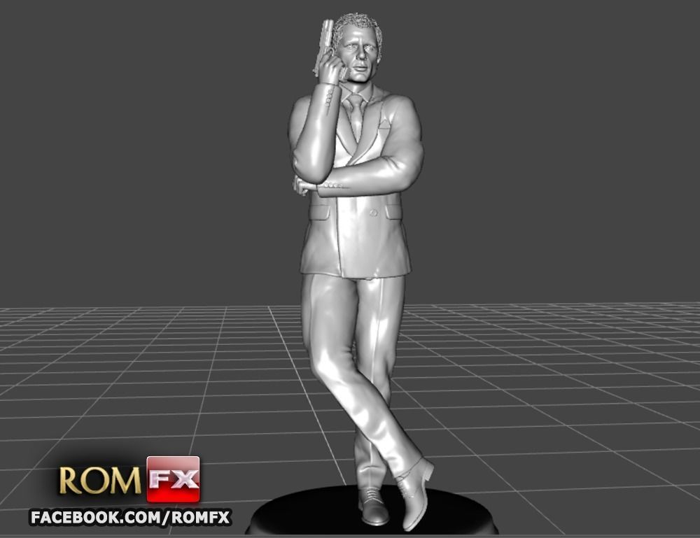 007 James Bond Daniel Craig - Printable Figure 3D print model_9