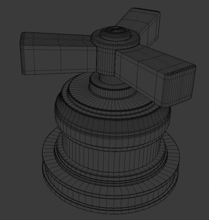 Cross handles 3D model_7