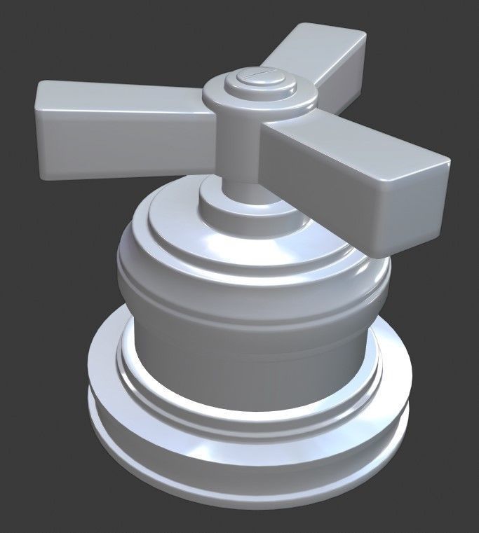 Cross handles 3D model_2