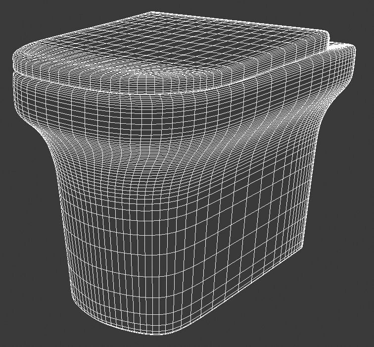 Toilet stainless steel seat 3D model_6