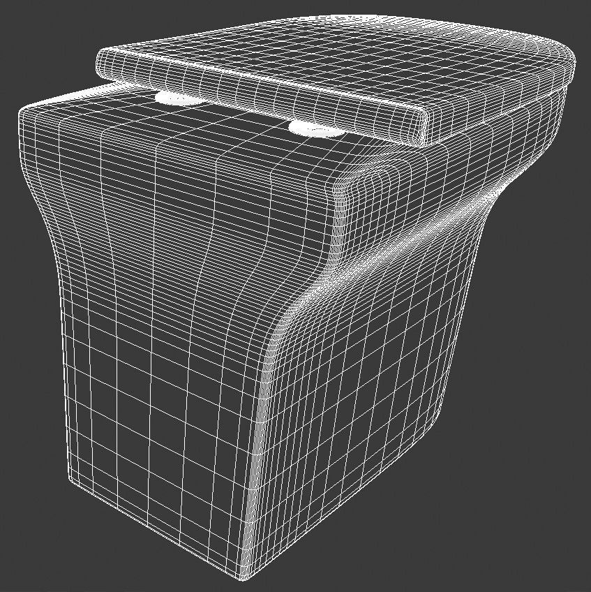 Toilet stainless steel seat 3D model_7