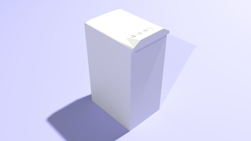 Washing machine - Low Poly Low-poly 3D model_3