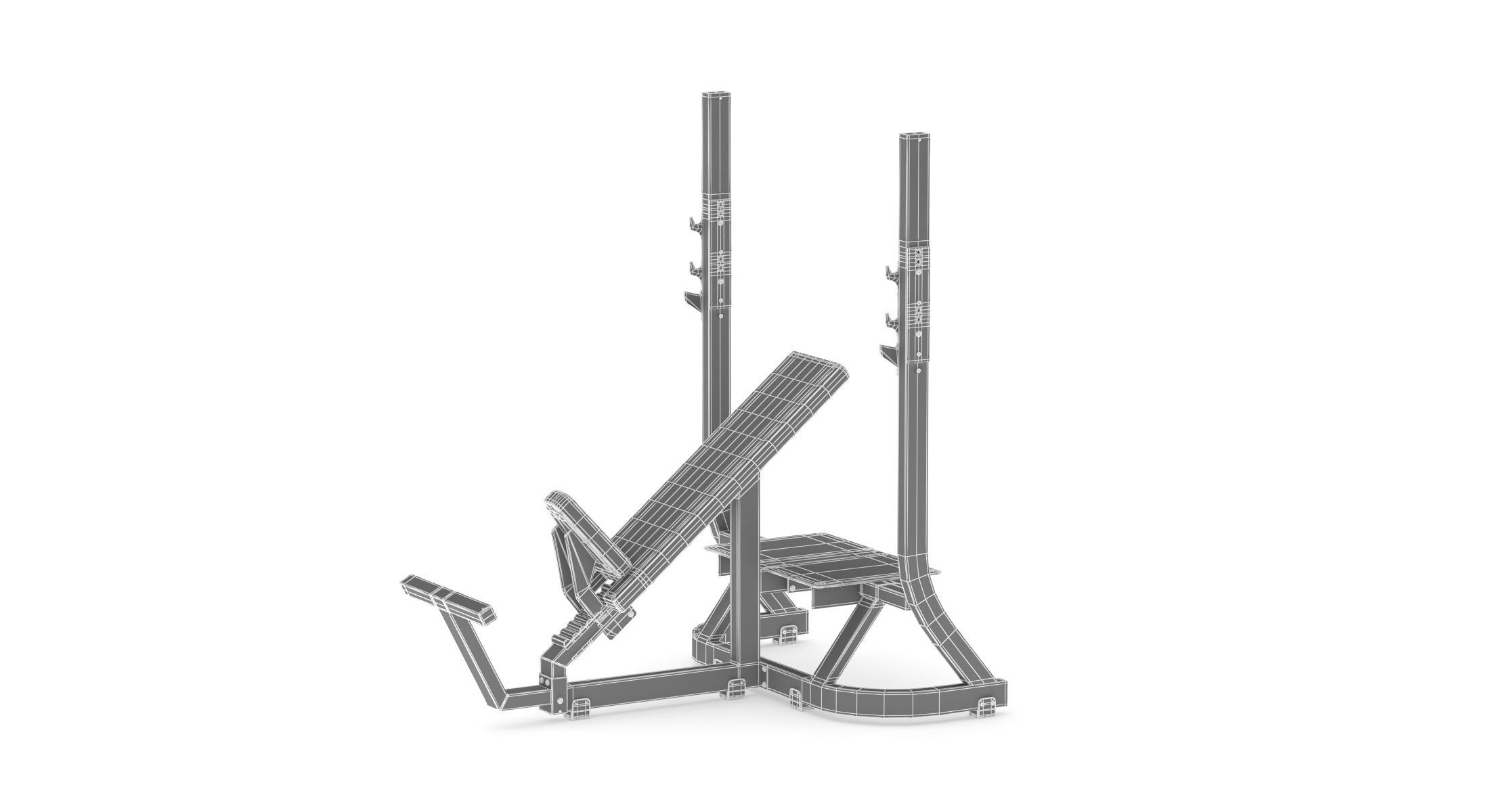 Technogym Pure Olympic Incline Bench 3D model_6