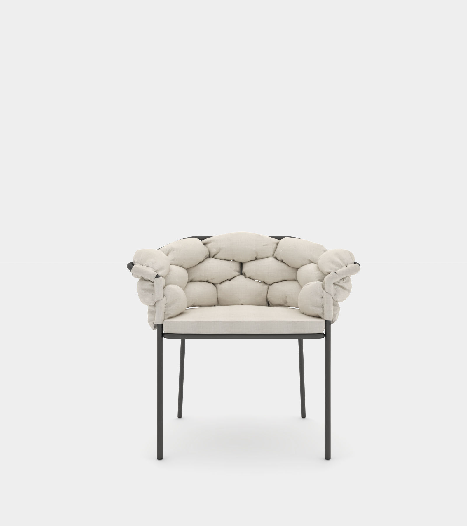 Armchair with upholstery for indoor and outdoor 3D model_1
