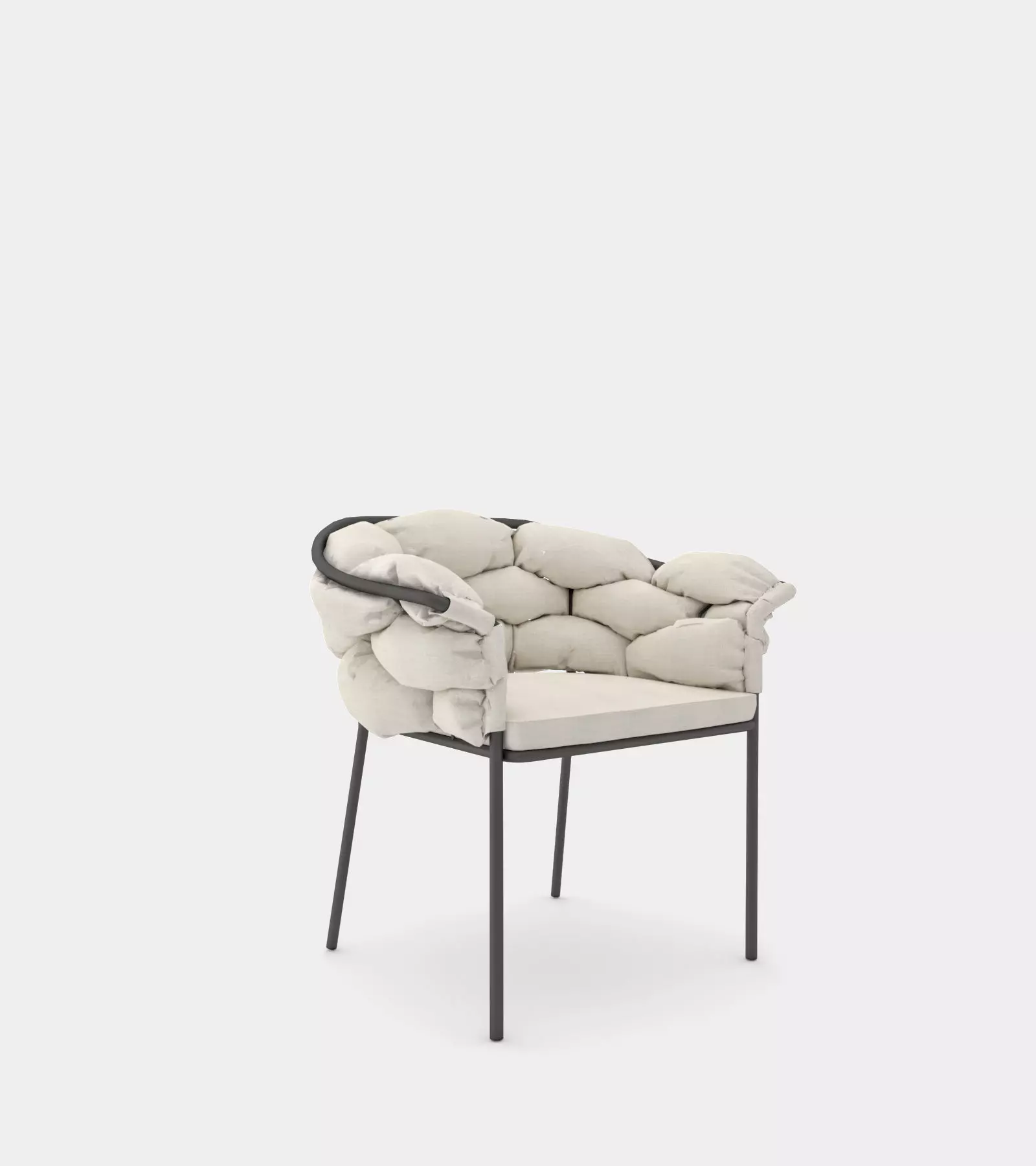 Armchair with upholstery for indoor and outdoor 3D model_0