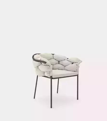 Armchair with upholstery for indoor and outdoor 3D model