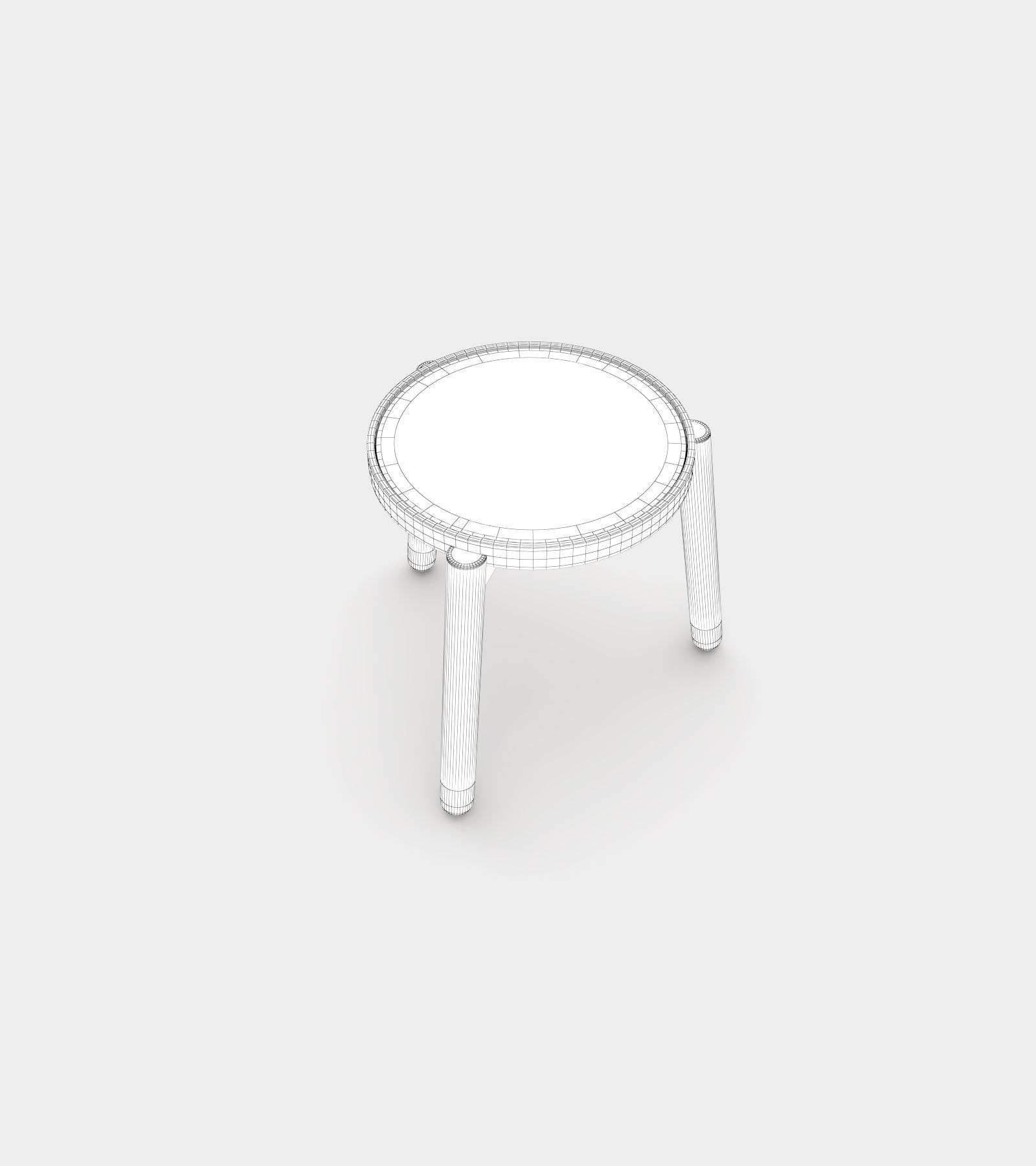 Solid wood side and coffee table 3D model_3