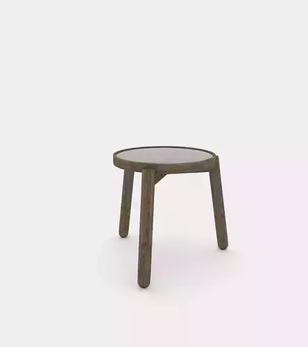 Solid wood side and coffee table 3D model