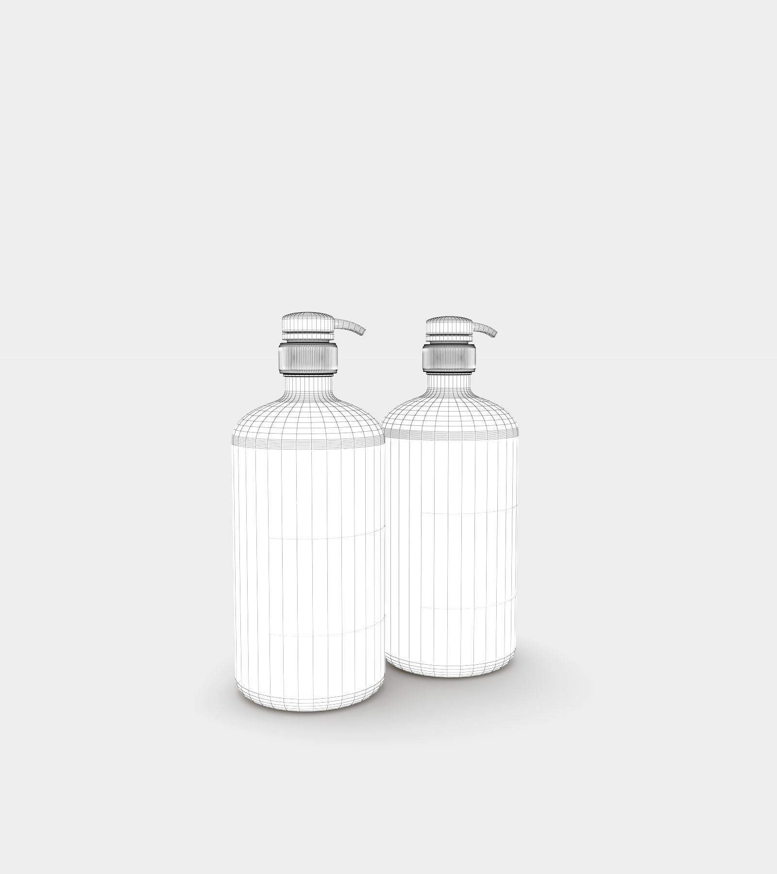 Amber soap dispenser bottle 3D model_3