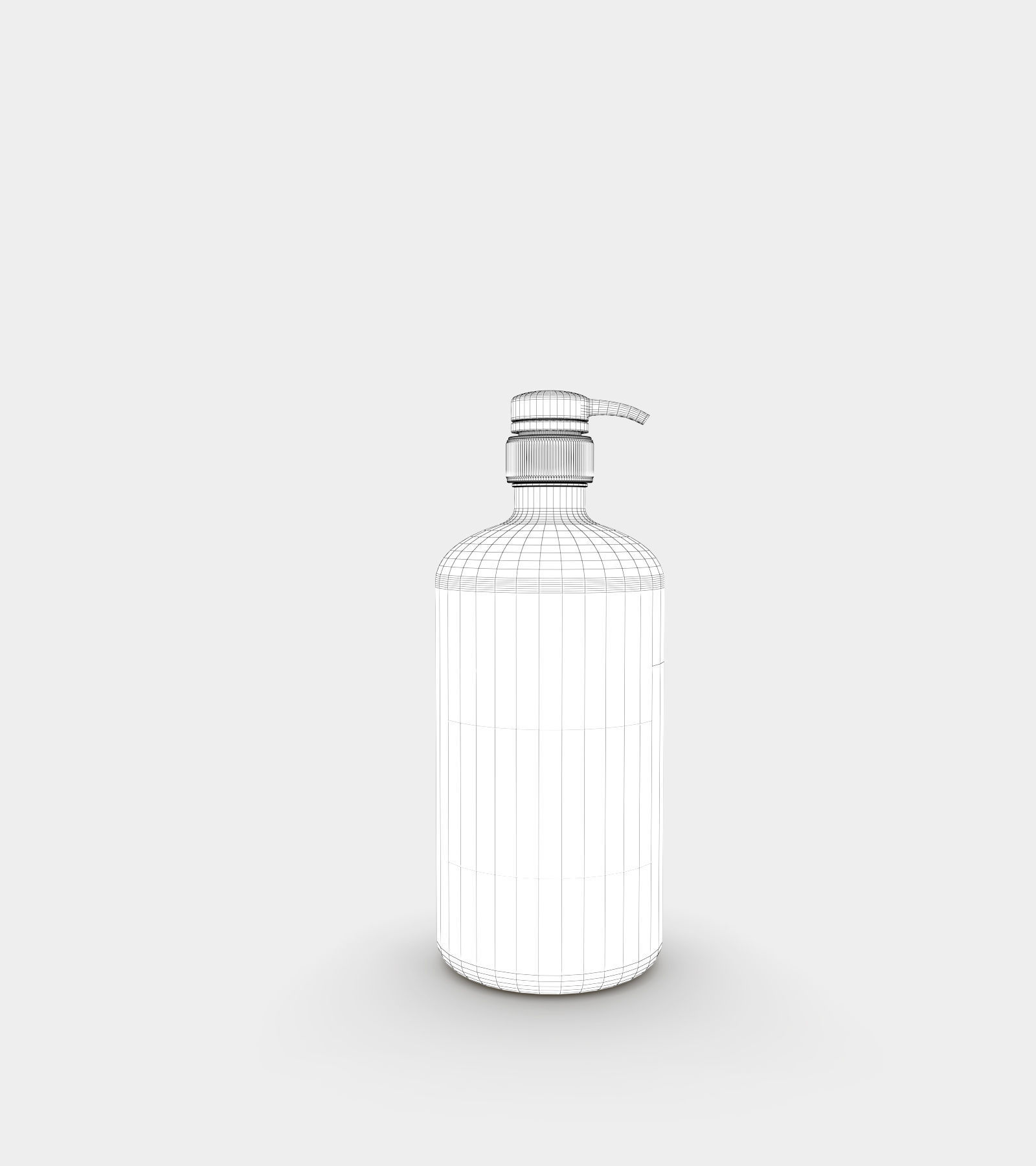 Amber soap dispenser bottle 3D model_2