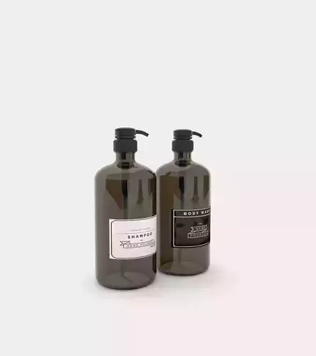Amber soap dispenser bottle 3D model