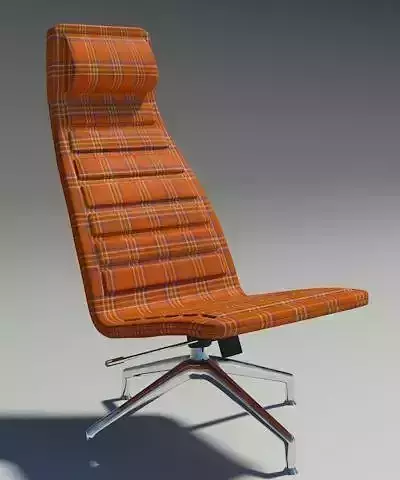 Lotus normal simple orange fabric armchair 