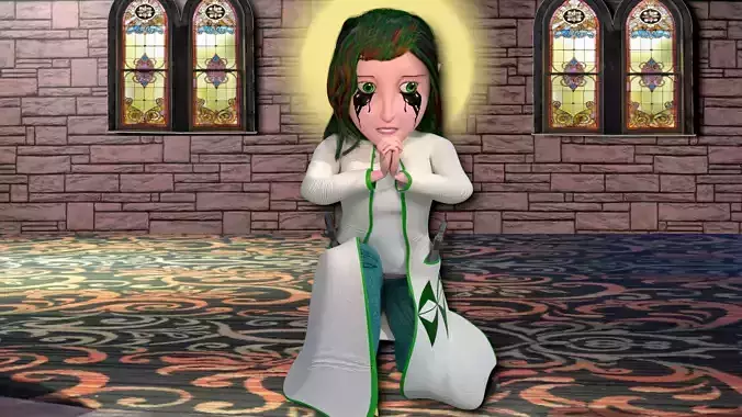 Cartoon Action Figure Rigged Character Rigify Blender3D Free low-poly 3D model