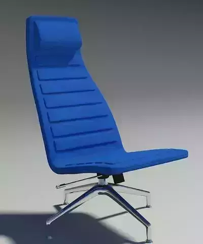 Lotus normal simple blue fabric armchair 