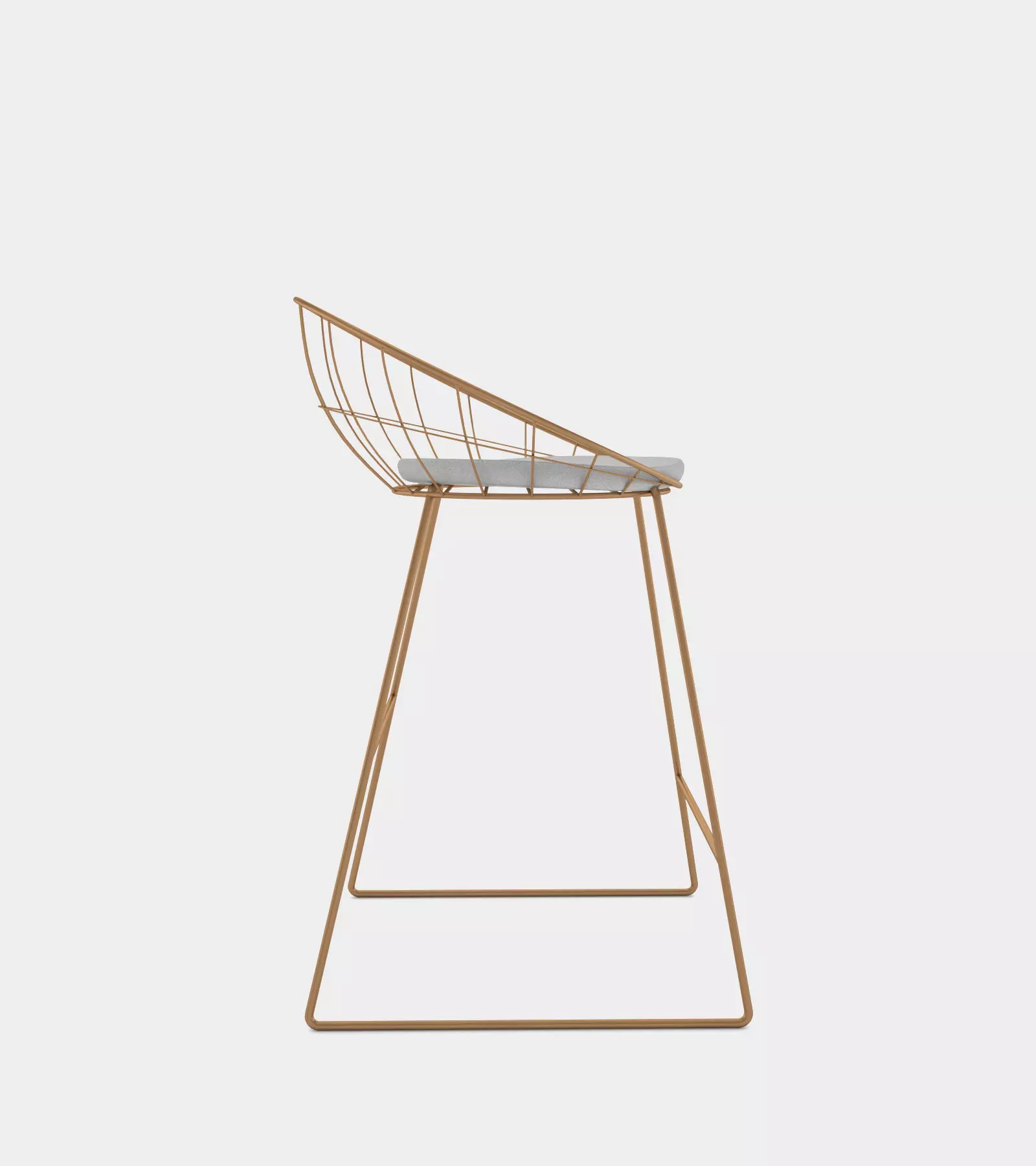 Bar - counter stool with metal frame 3D model_0
