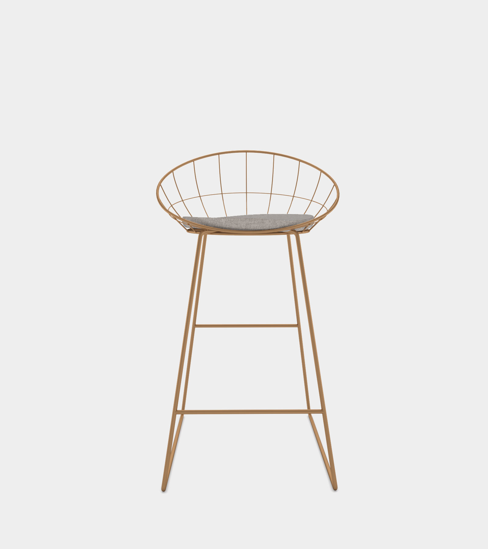 Bar - counter stool with metal frame 3D model_1